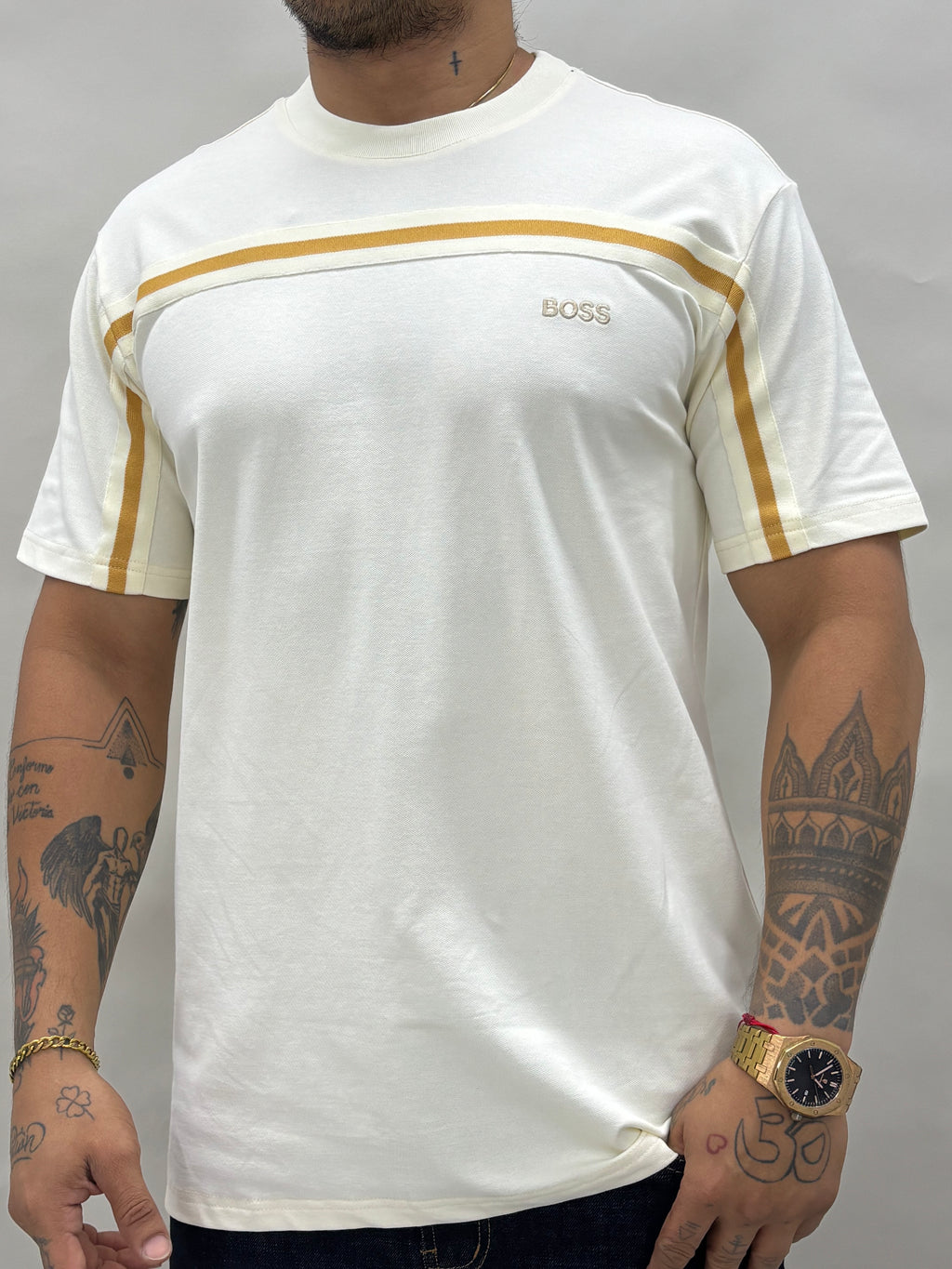Camiseta cuello redondo en tela piqué
