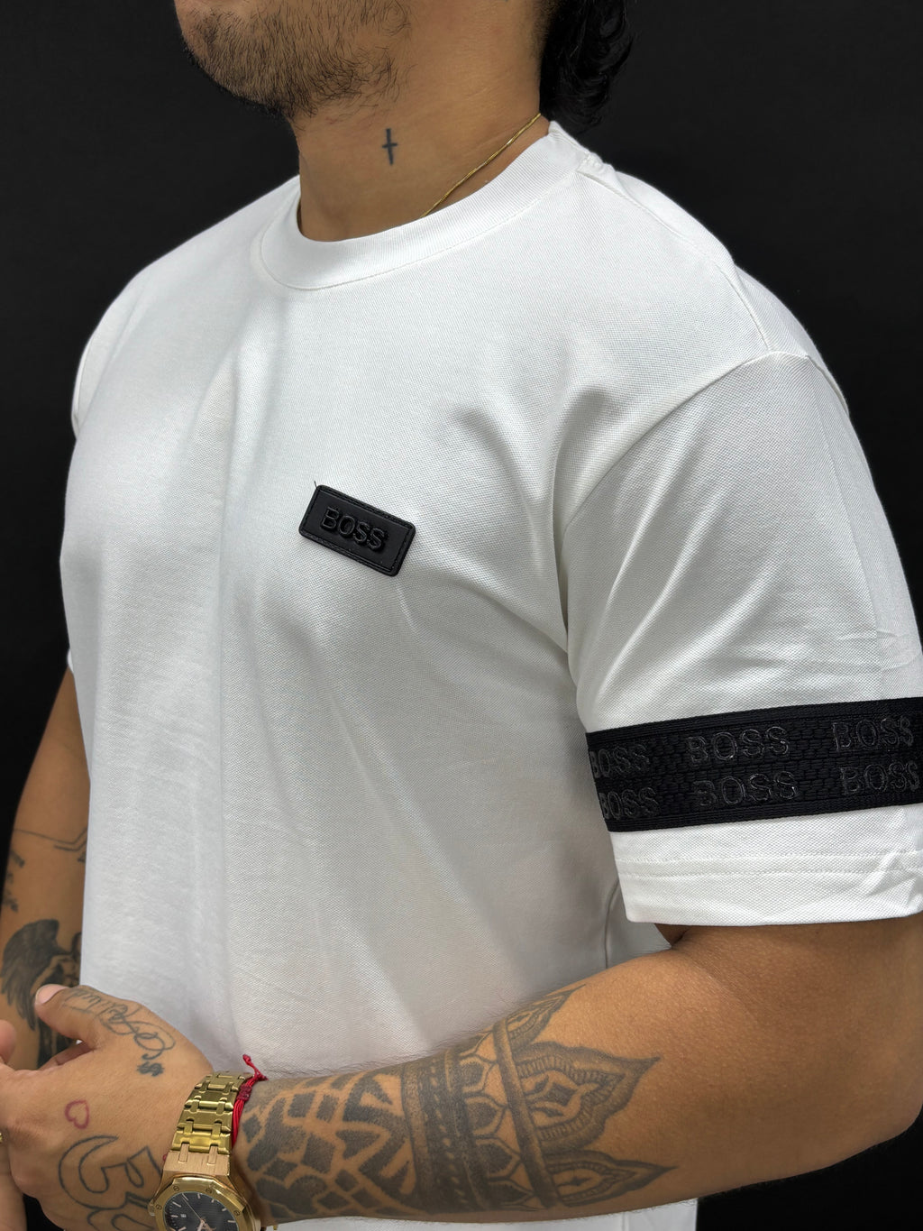 Camiseta cuello redondo en tela piqué