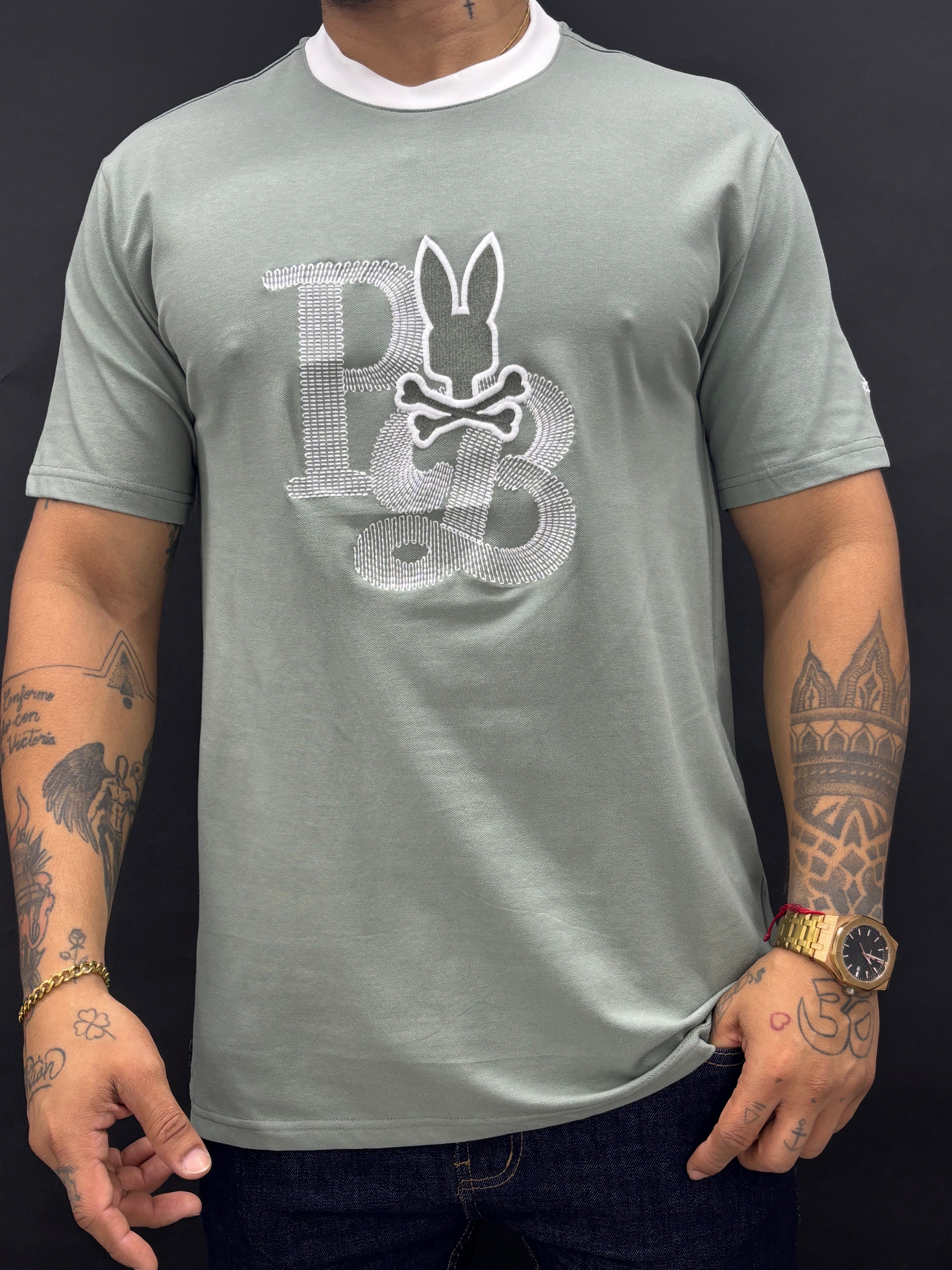 Camiseta cuello redondo en tela piqué