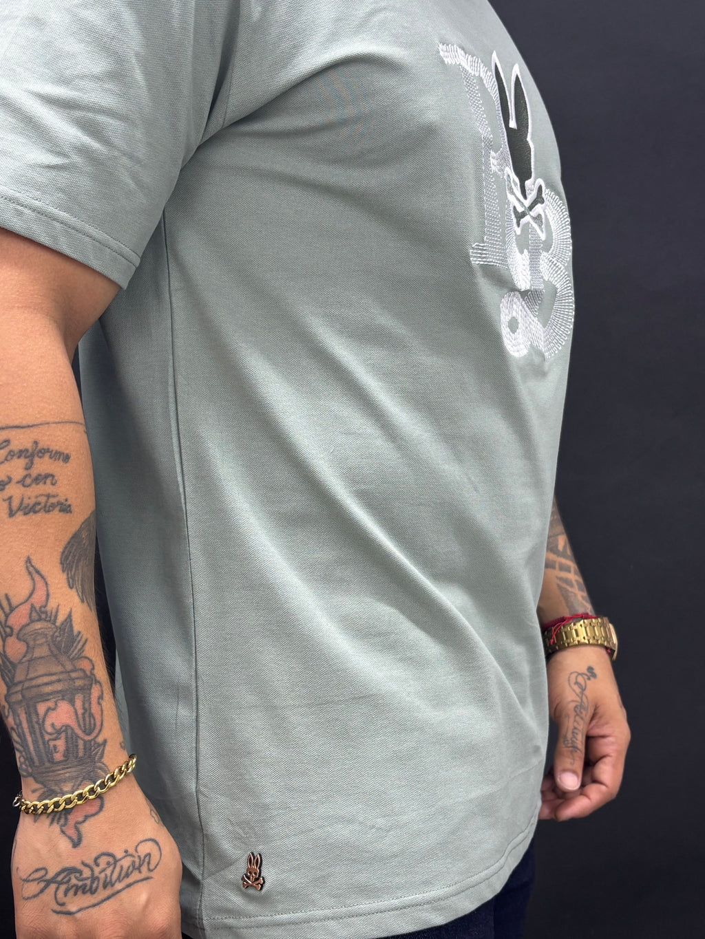 Camiseta cuello redondo en tela piqué