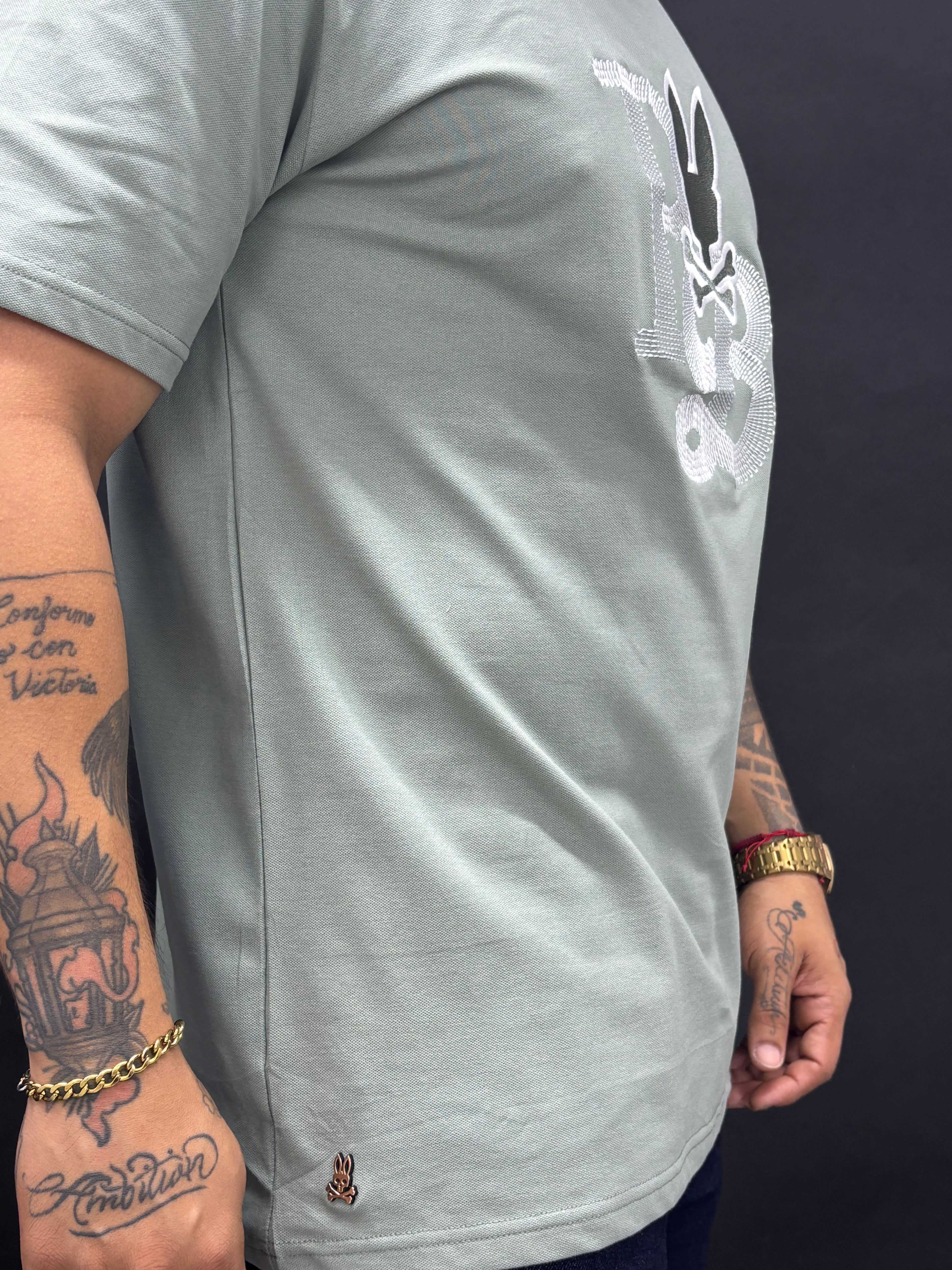 Camiseta cuello redondo en tela piqué