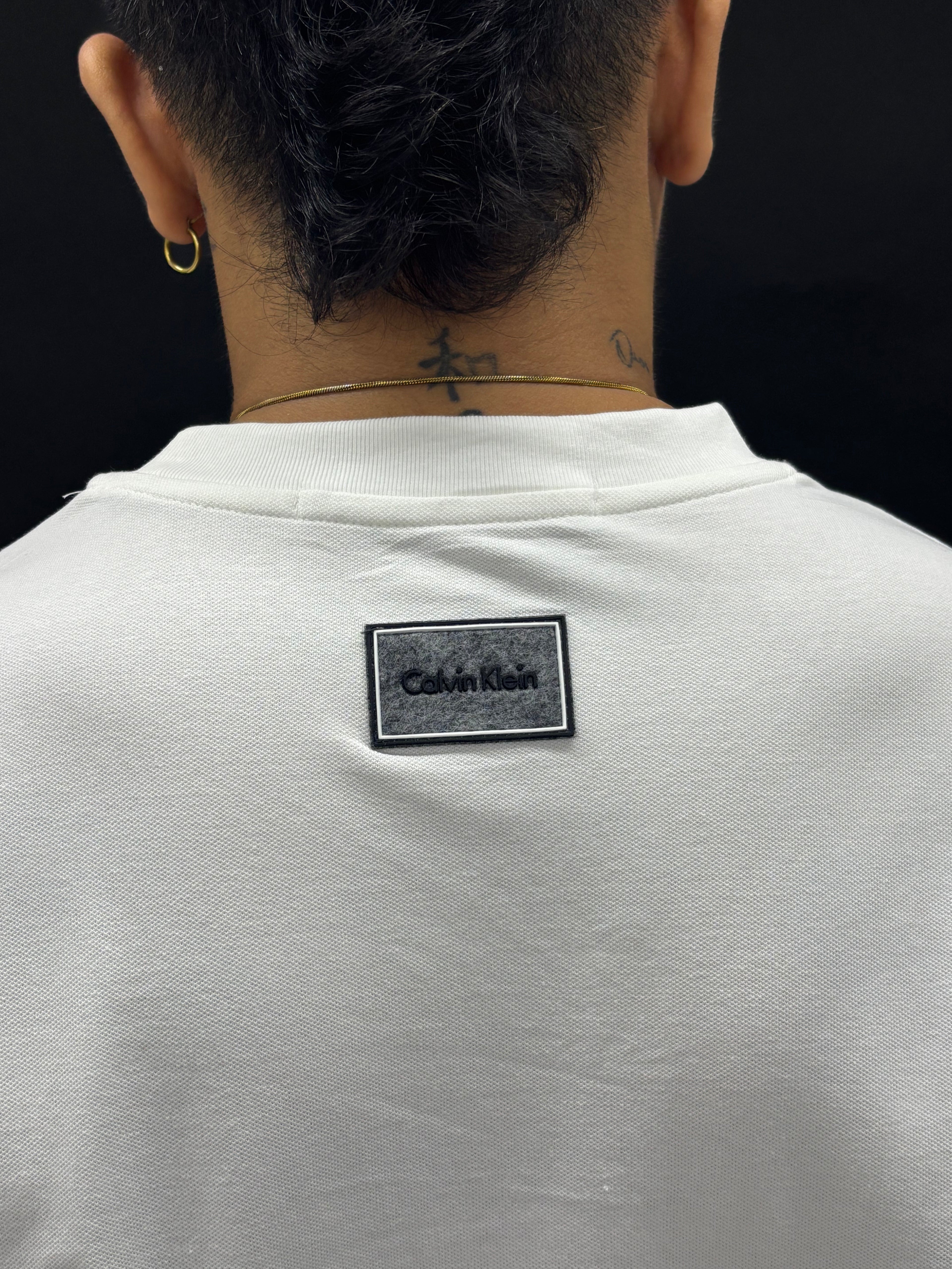 Camiseta cuello redondo en tela piqué