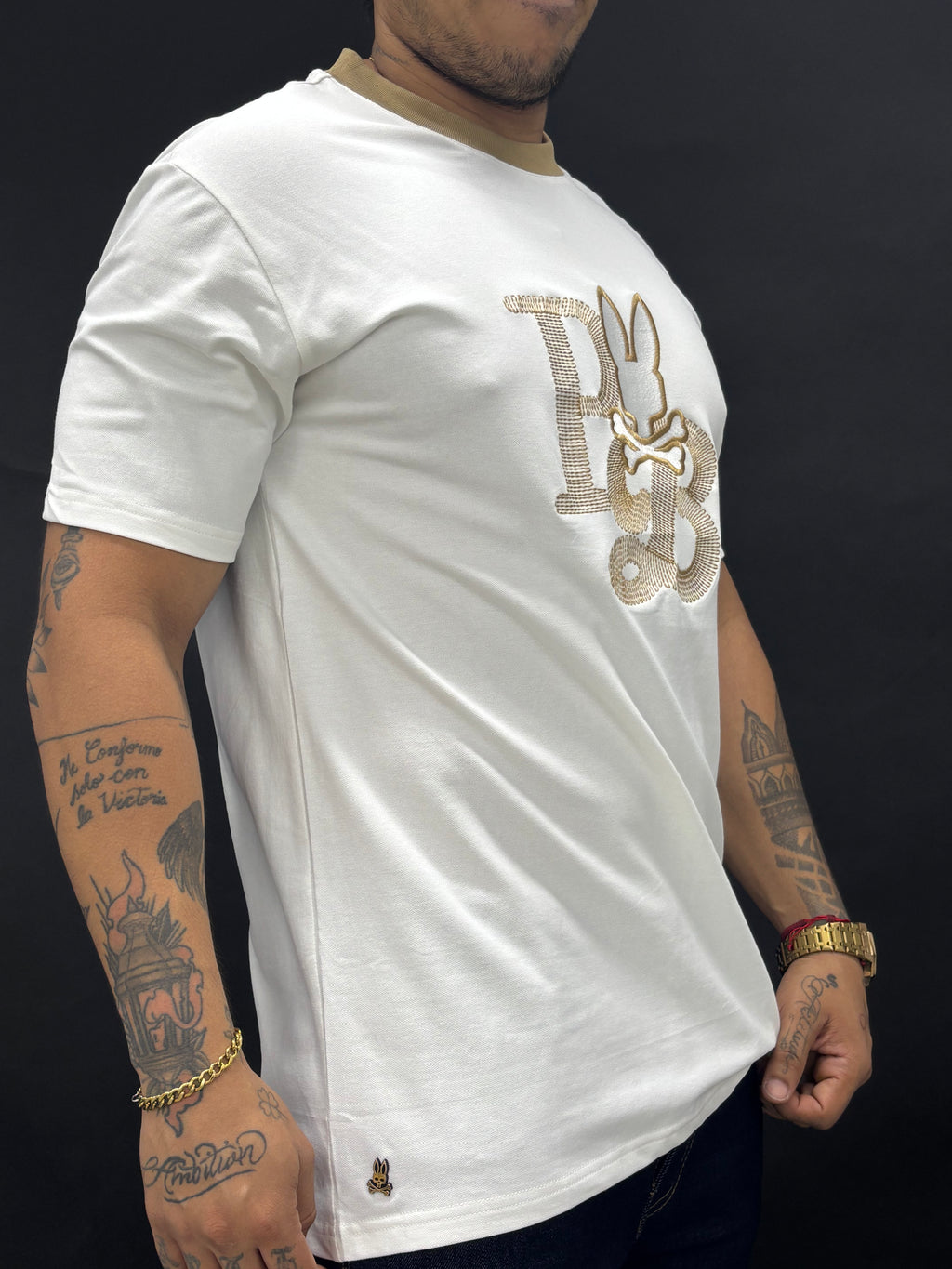 Camiseta cuello redondo en tela piqué
