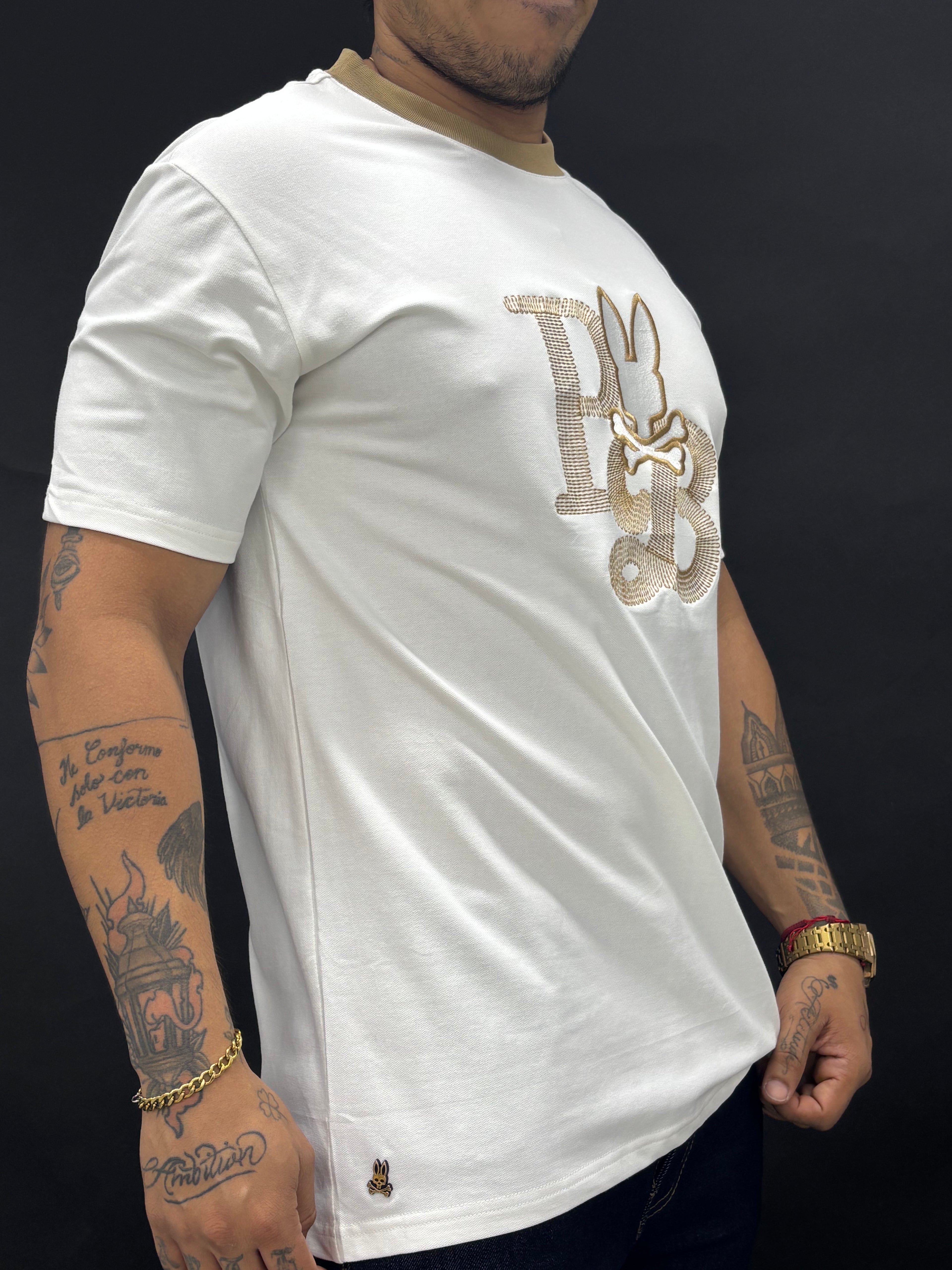 Camiseta cuello redondo en tela piqué