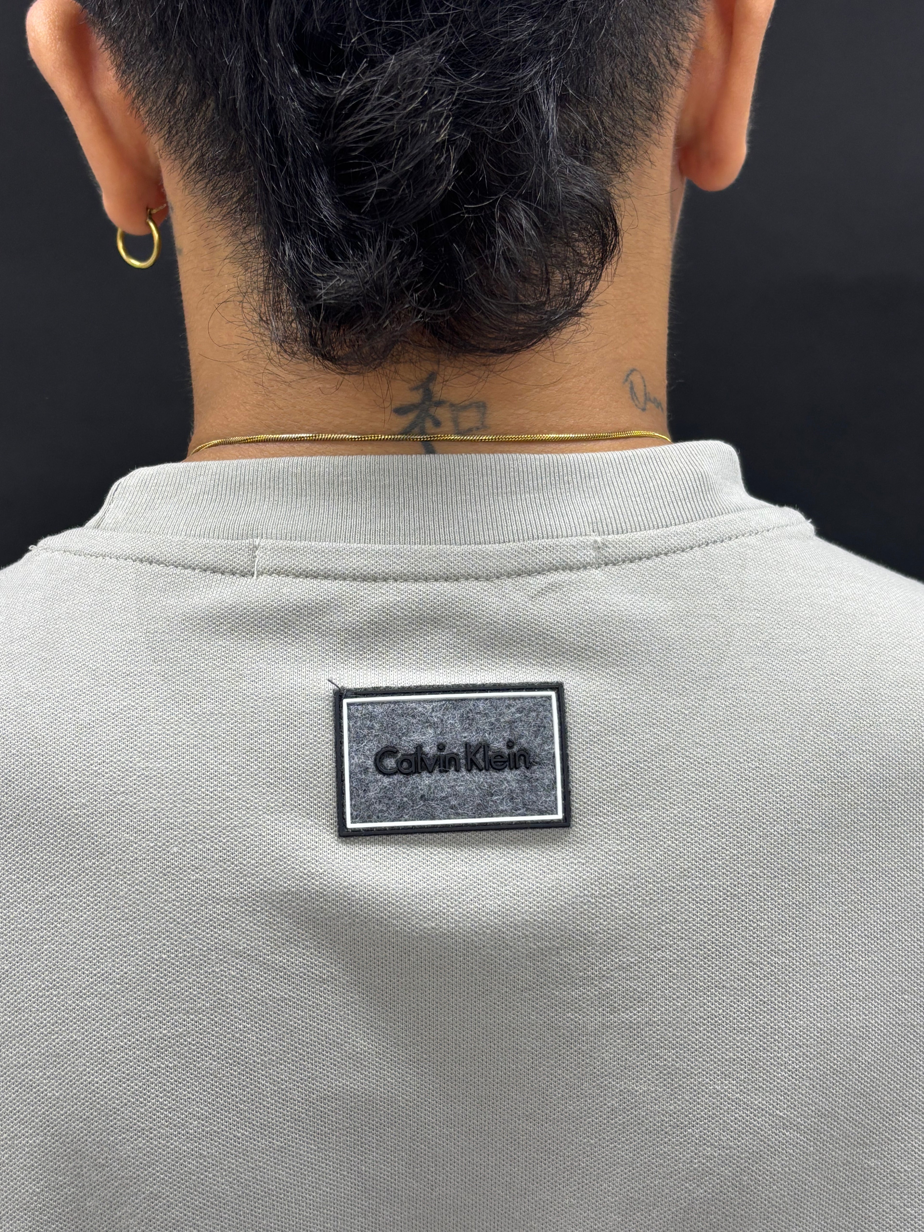 Camiseta cuello redondo en tela piqué