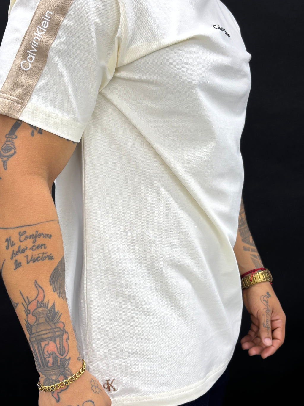 Camiseta cuello redondo en tela piqué
