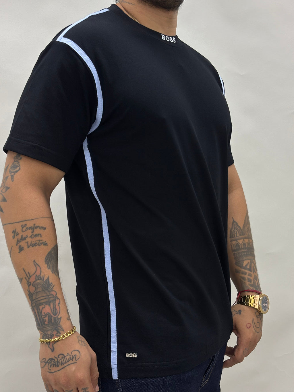 Camiseta cuello redondo en tela piqué