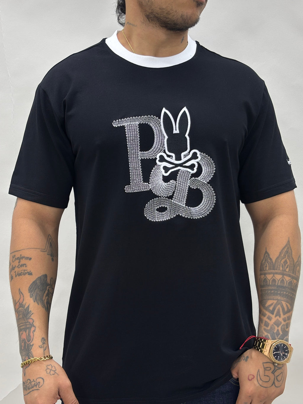 Camiseta cuello redondo en tela piqué