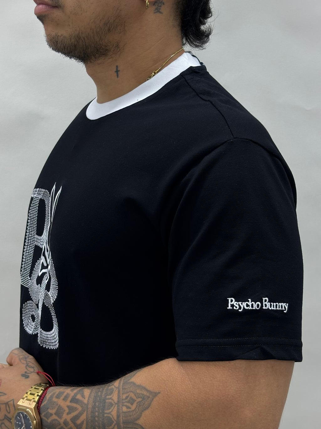 Camiseta cuello redondo en tela piqué