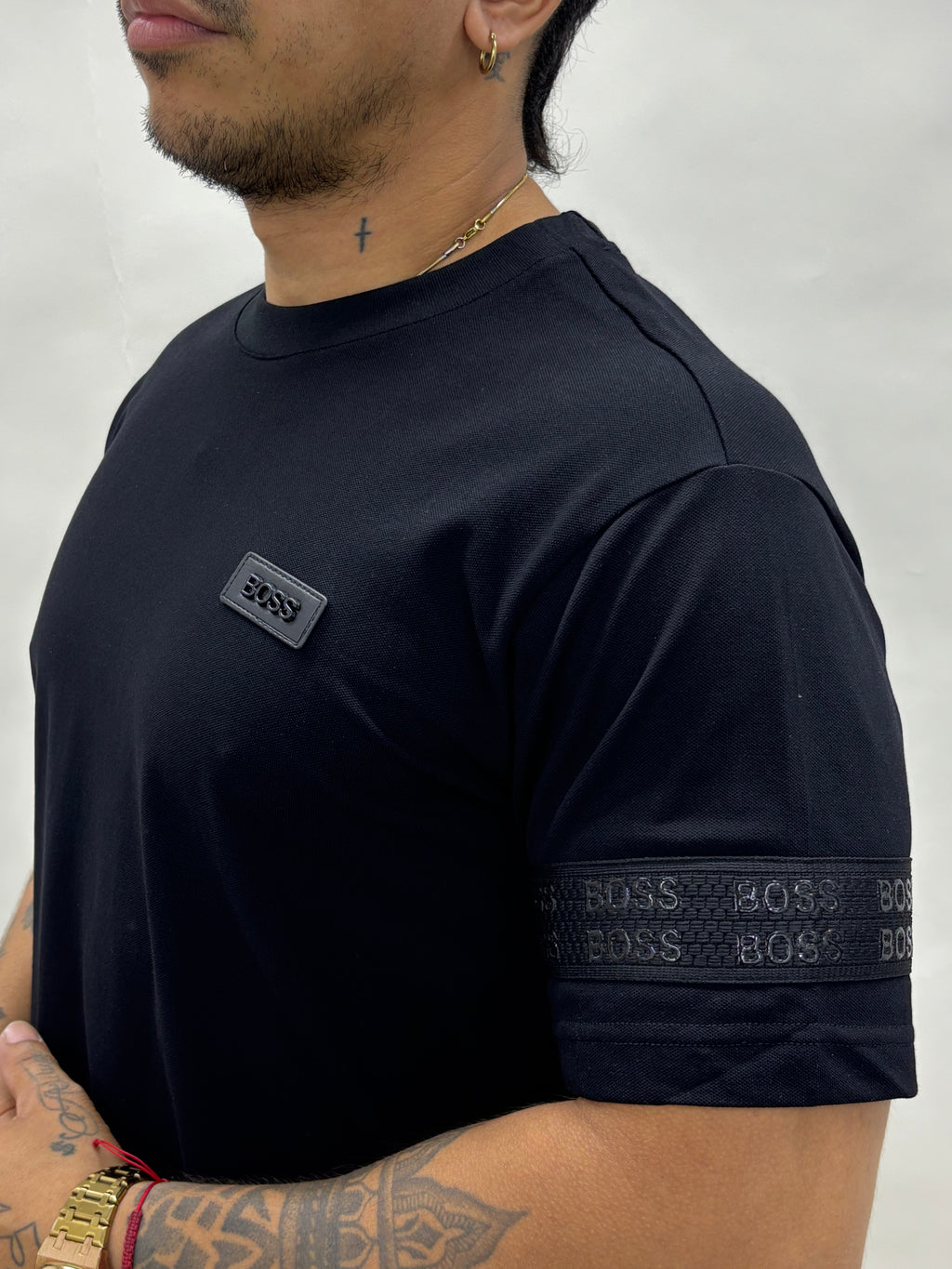 Camiseta cuello redondo en tela piqué