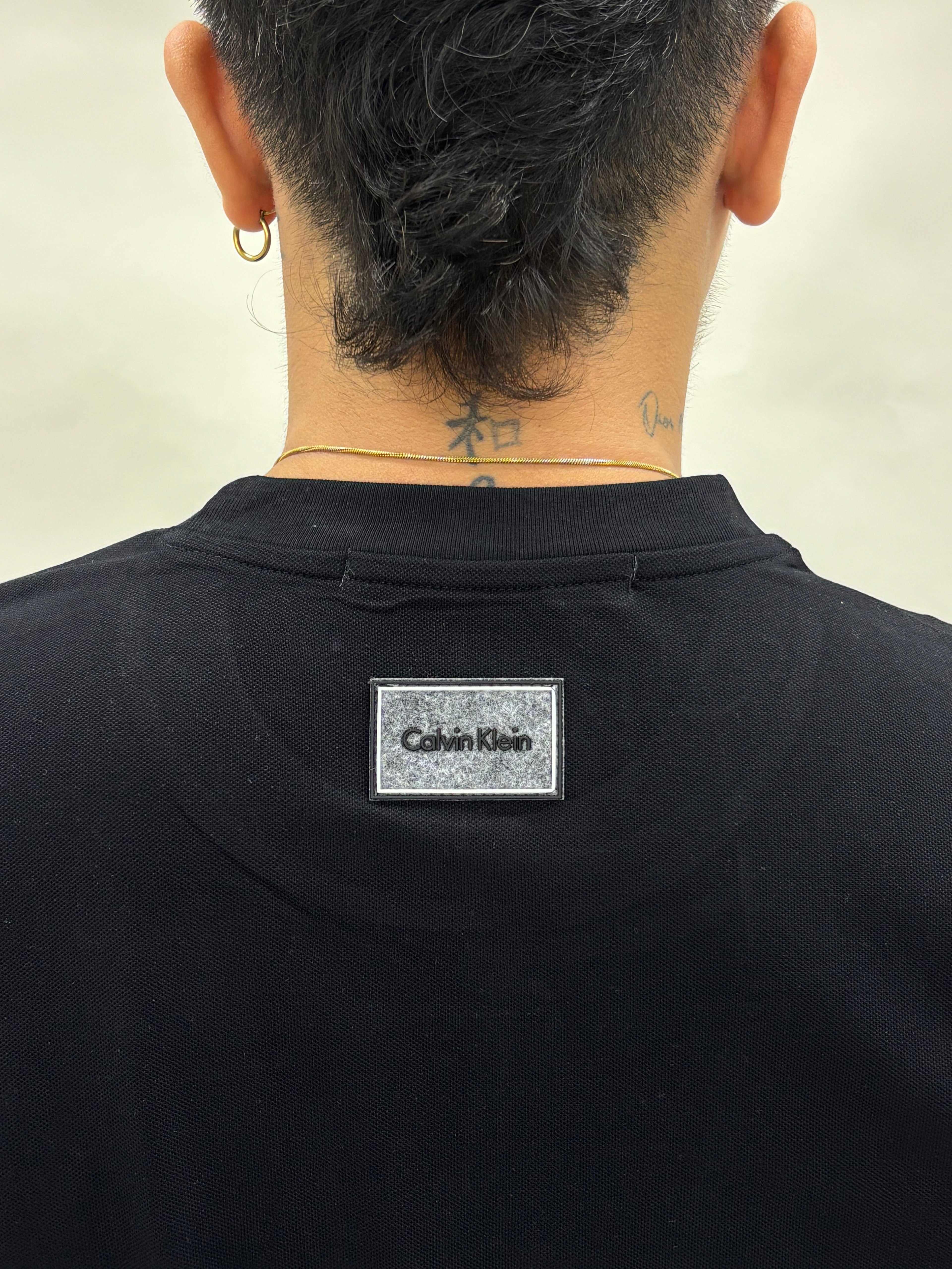 Camiseta cuello redondo en tela piqué