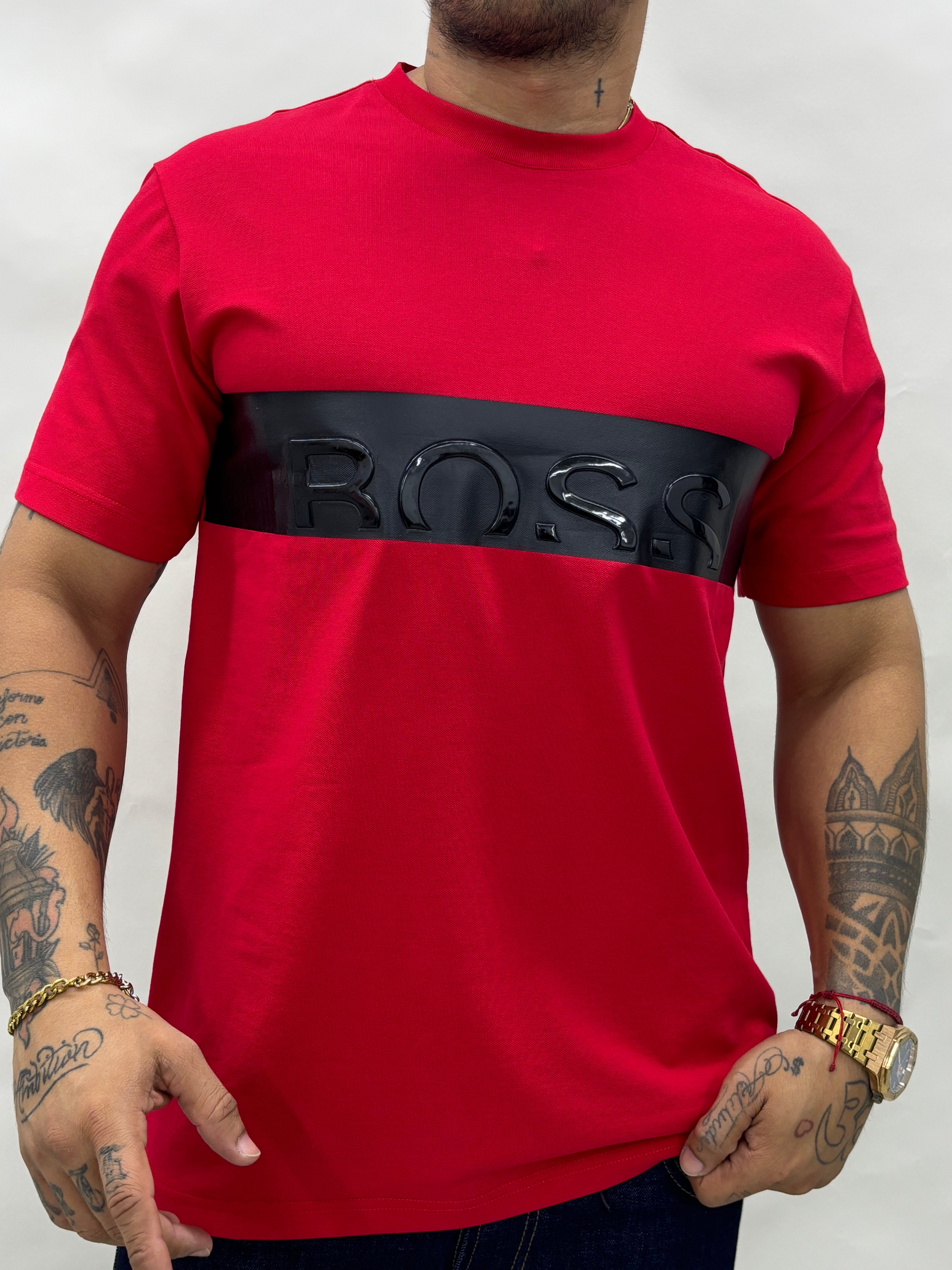 Camiseta cuello redondo en tela piqué